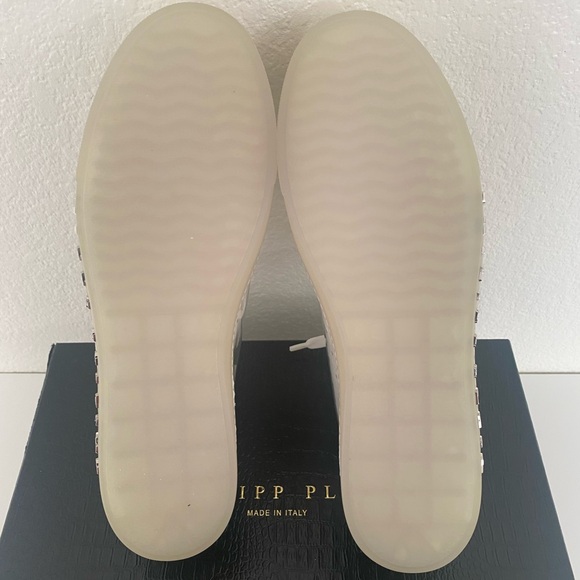 PHILIPP PLEIN LOW-TOP SNEAKERS WITH CRYSTAL EMBELLISHED US 7.5/EU 38 - Picture 5 of 7